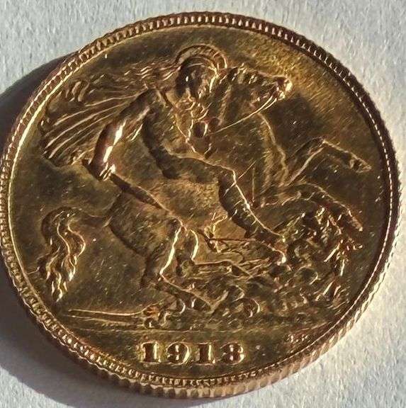 1913 Slider Gold Half Sovereign