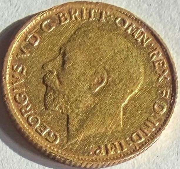 1914 Slider Gold Half Sovereign