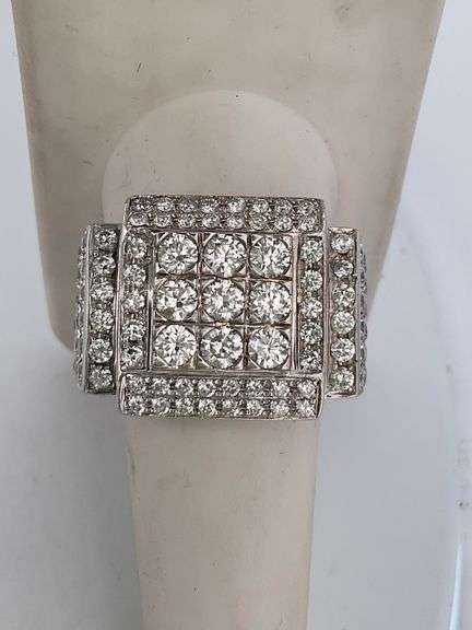 MEN'S CERTIFIED 14K WHITE GOLD DIAMOND RING