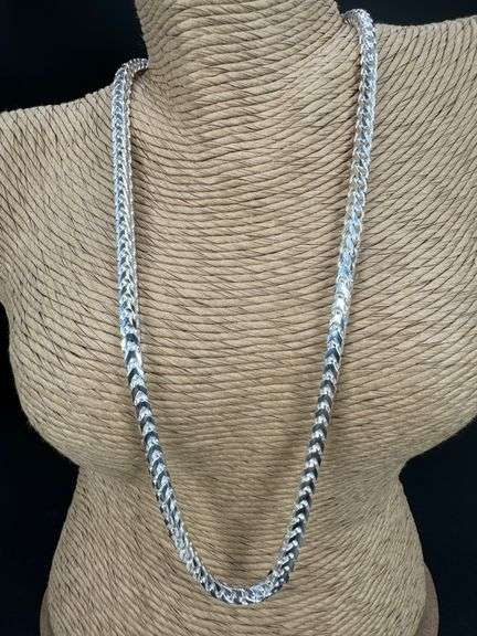 Sterling Silver Men's Franco Chain 4.6mm Solid 925 Italy New Necklace 26"