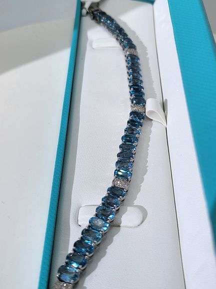 Vibrant Blue Topaz Bracelet