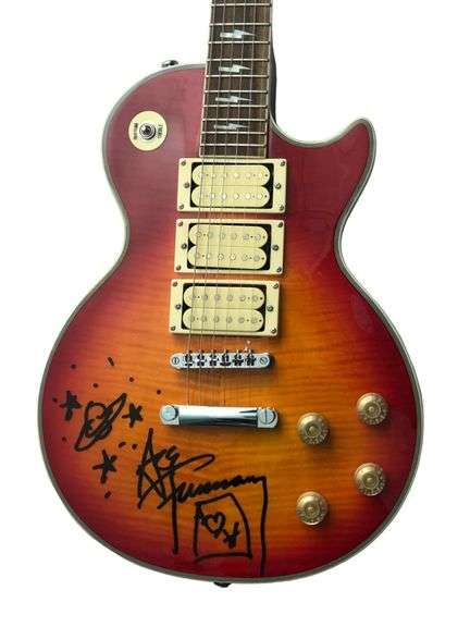 Ace Frehley of KISS Autographed Guitar with Sketches