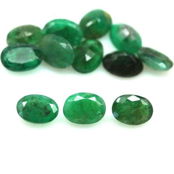 Real 8.90ct 15 piece Zambian Emerald set!