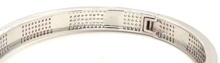 925 Sterling silver cubic zirconia love bangle