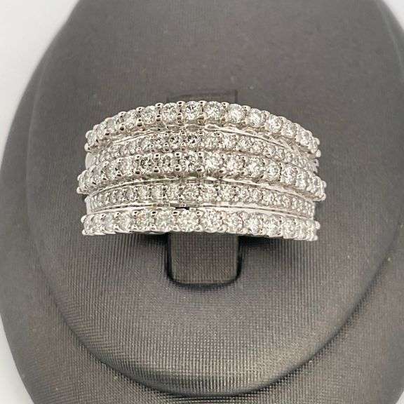 CERTIFIED BRAND NEW 14K WHITE GOLD DIAMOND RING / BAND