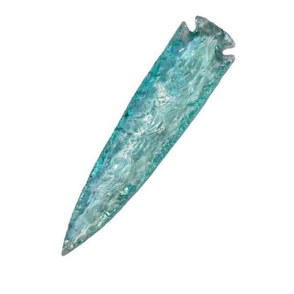 Rare Blue Aqua Obsidian Arrowhead Crystal