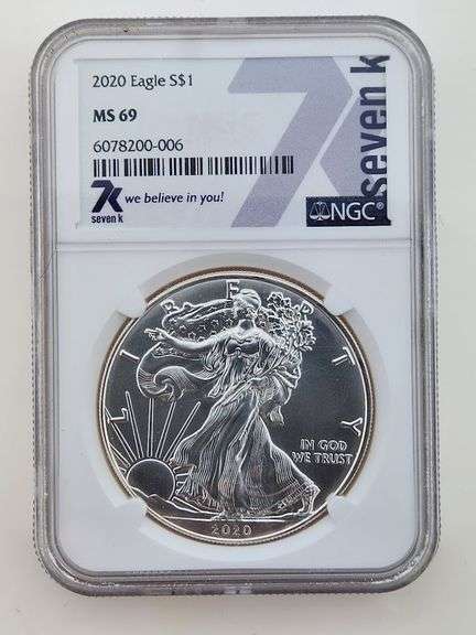 2020 American Silver Eagle, NGC MS69