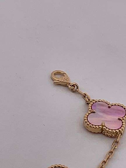 CERTIFIED BRAND NEW 18K YELLOW GOLD CLOVER LEAF BRACELET