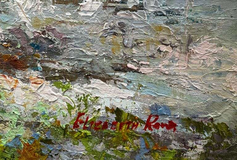 Coastal Lighthouse Original by Elizabeth Roma Elizabeth Roma Guiding Light in the Bay