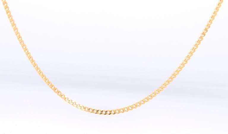14kt Yellow gold Curb link chain necklace