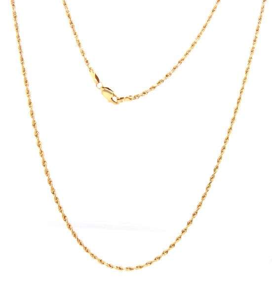 Useful 20" 14K YG Rope Necklace