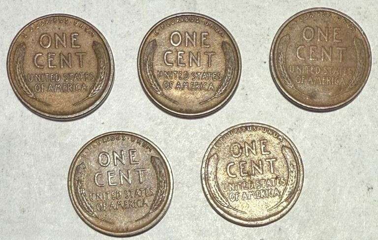 Five 1909 VDB Type Lincolns