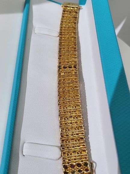 Sterling Silver Polychromatic Tourmaline Bracelet with Diamonds