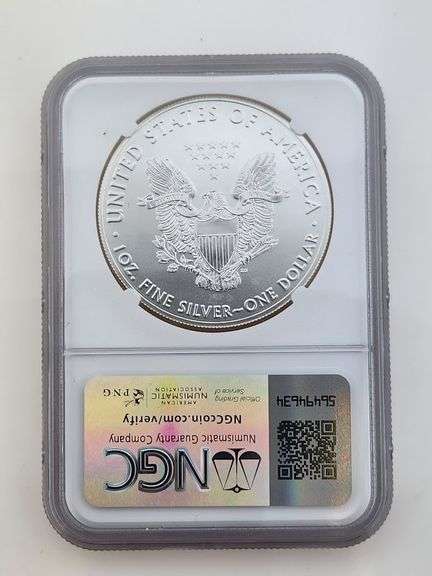 2021 T-1 Heraldic American Silver Eagle, NGC MS69