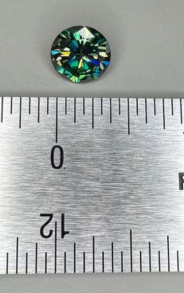 Dazzling 6.5 Deep Emerald Green Moissanite Solitaire