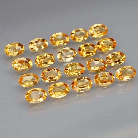 High fire 9.02ct 6x4mm real Brazilian Citrine set!