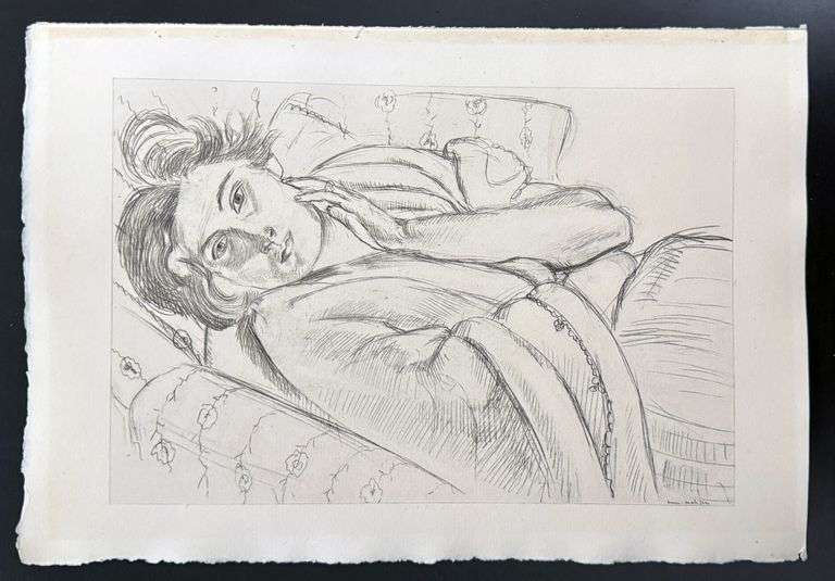 Very rare Henri Matisse etching signed in the plate, C.1920, from the series of Cinquante Dessins