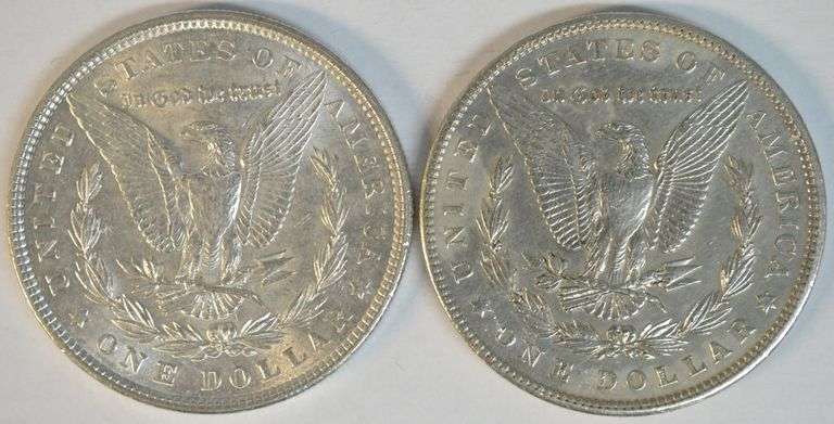 Near Mint 1903-P & 1904-P Morgan Silver Dollars. Scarce