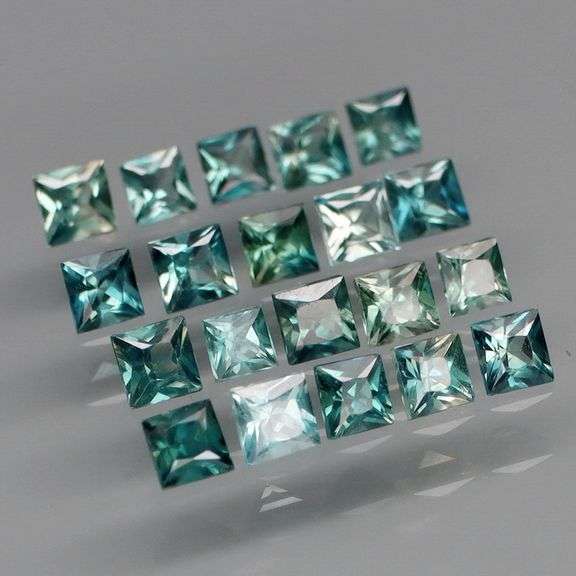 Stunning! 2.58ct set of blue green Australian Sapphires! Heated only!