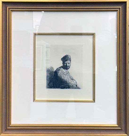 Extremely Rare and Collectible Antique Etching After Rembrandt, c. 1880