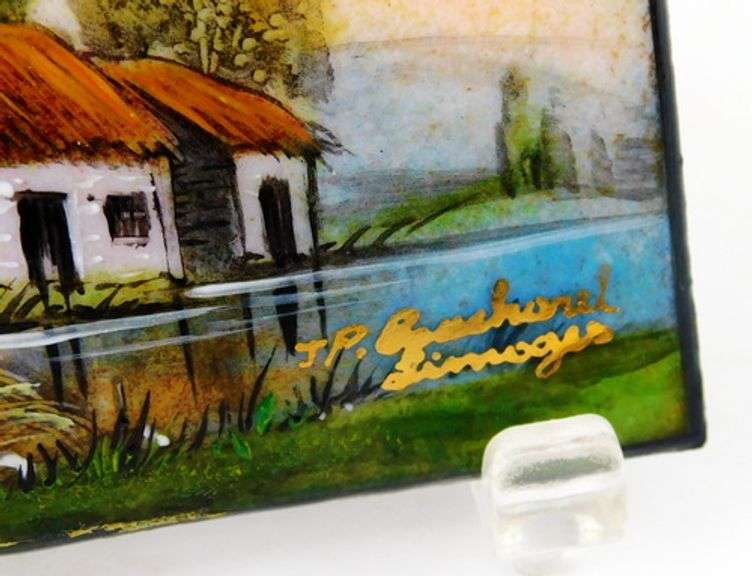 Vintage French Limoges Enameled Miniature Painting