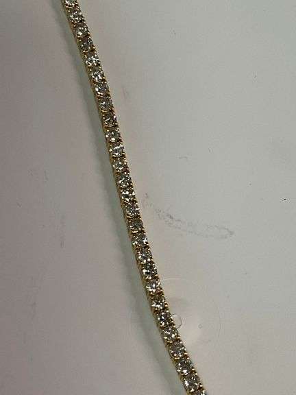 CERTIFIED BRAND NEW 14K YELLOW GOLD DIAMOND TENNIS BRACELET