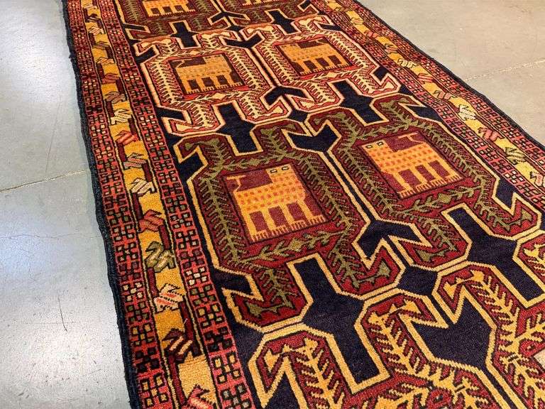 Stunning Persian Hamedan  Rug 3.6x9.7