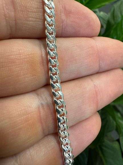 Sterling Silver Solid Miami Cuban Link Chain 4.2mm 925 Italy Box Lock Bracelet 7"