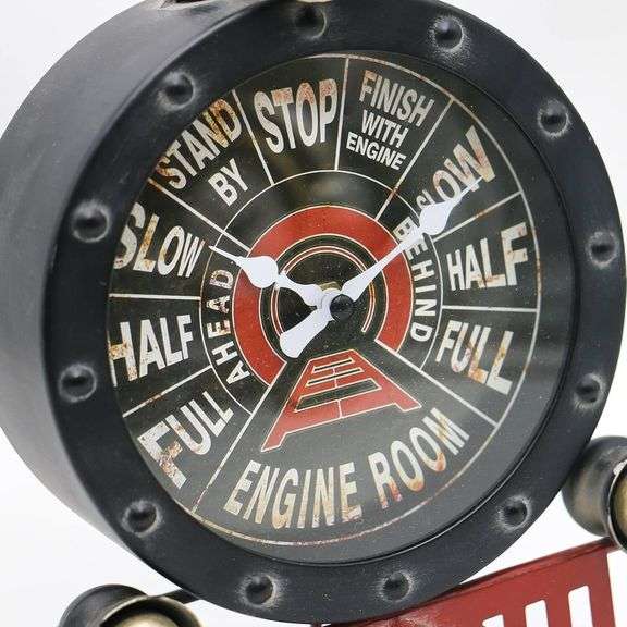 Vintage-Style Steampunk Locomotive Wall Clock