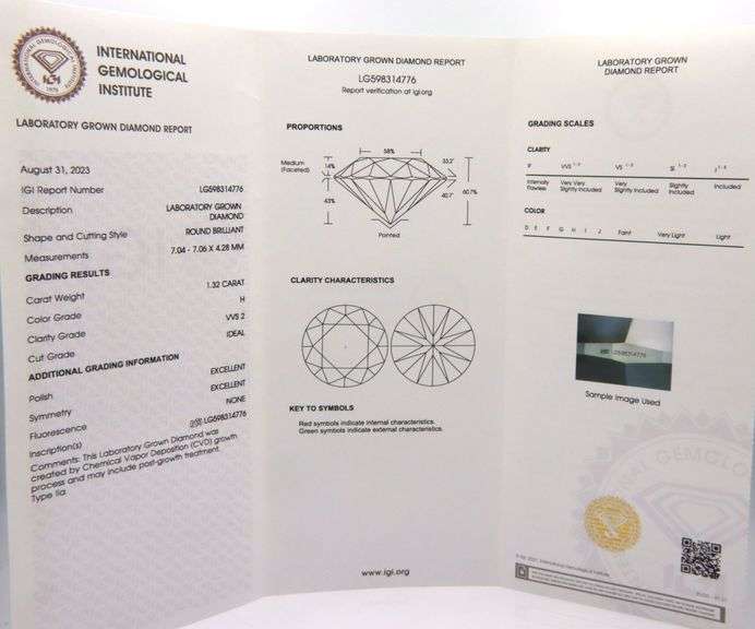 14kt White gold 1.32ctw round brilliant cut lab grown with 0.79ctw split shank halo ring