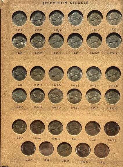 Complete BU Jefferson Nickels 1939-1990