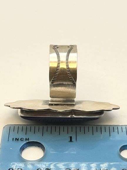 Vintage 925 Sterling Silver Rooki K.C Cook Purple Charoite Navajo Ring