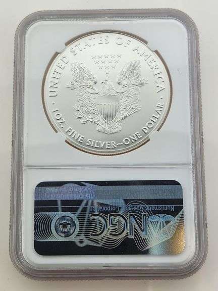2020 American Silver Eagle, NGC MS69 Early Releases - Donald Trump / America First