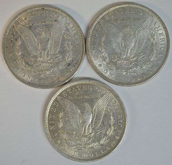 Very attractive 1880, 1881, & 1882-O Morgan Silver Dollars
