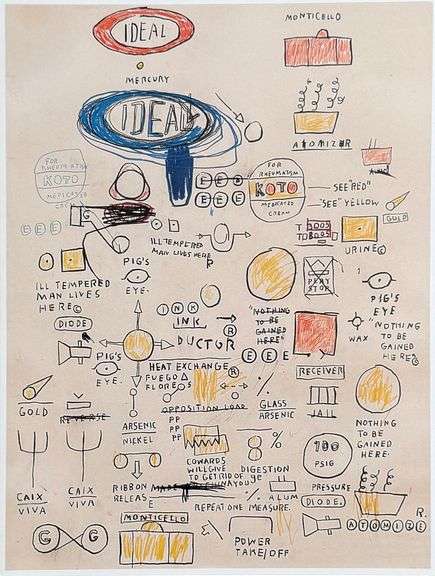 Colorful Jean-Michel Basquiat From 'Symbols and Signs'