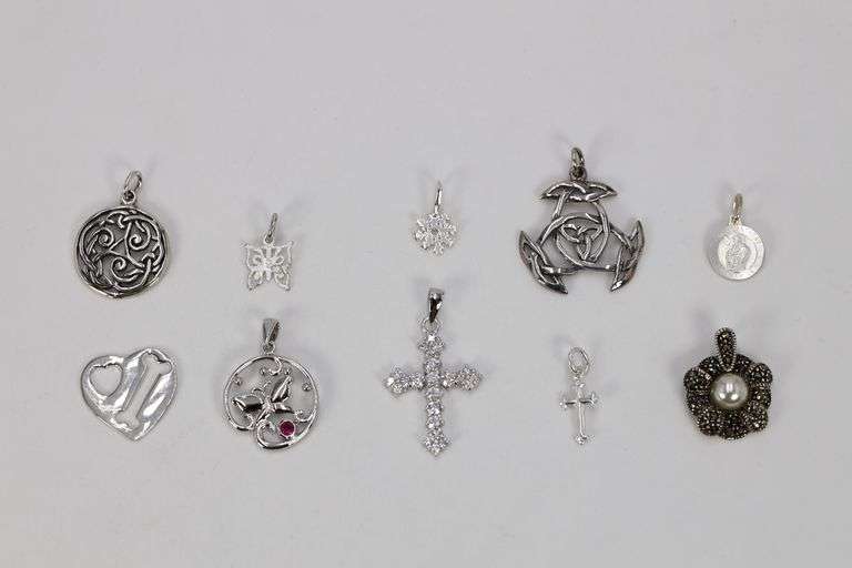 Sterling Silver .925 Curated Charm Lot of 10