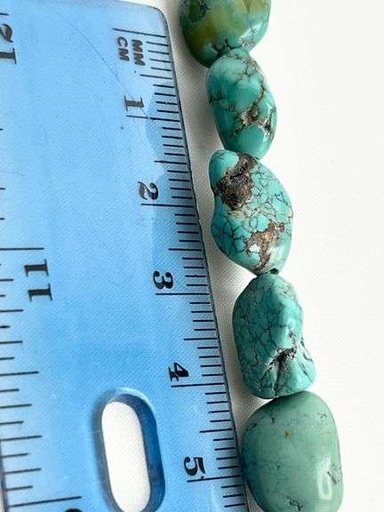 925 Sterling Silver Chunky Turquoise Nugget Necklace