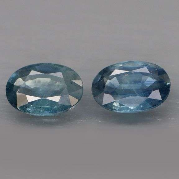 Gorgeous 2.10ct pair of steely blue Sapphires! Heated only!
