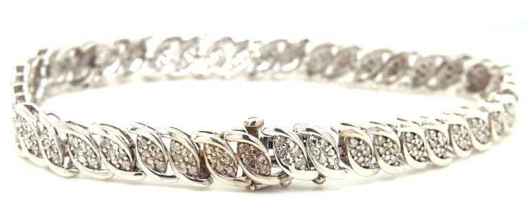 925 Sterling silver diamond bracelet