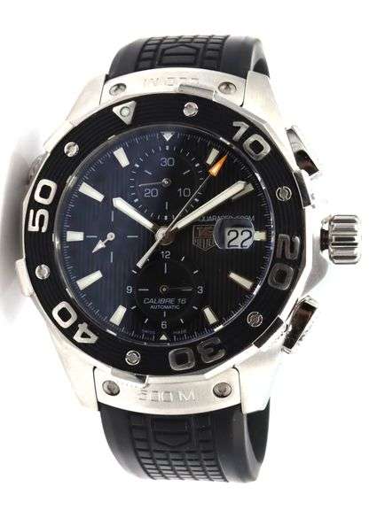 Tag Heuer Aquaracer black dial automatic watch