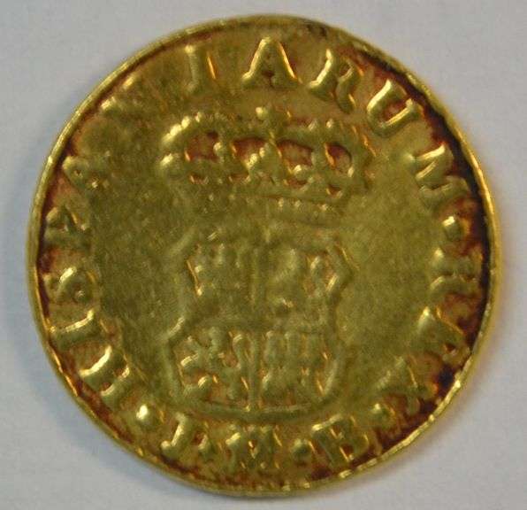 Scarce 1756 Spanish Colonial ½ Escudo Gold Piece