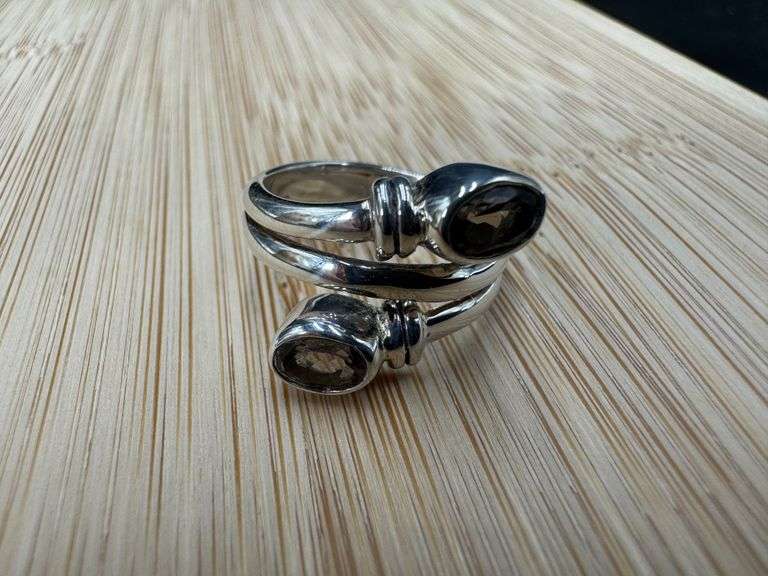 Sterling Silver Gemstone Ring Size 6