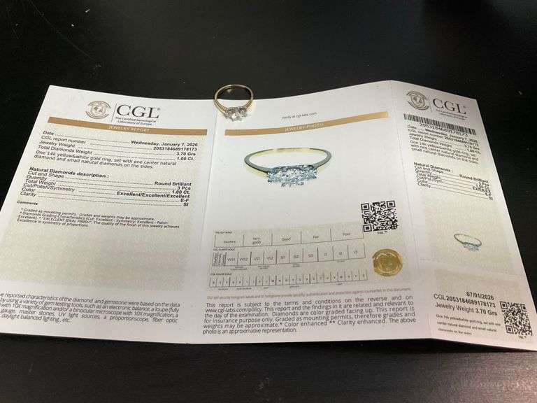 CERTIFIED BRAND NEW 14K YELLOW GOLD DIAMOND RING