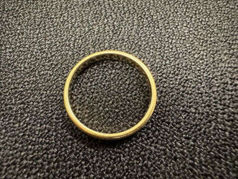 14k Yellow Solid Gold 3mm Domed Plain Men's Women's Wedding Band Size 5