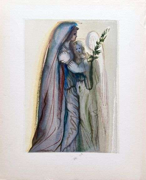 Rare Salvador Dali Original Engraving from The Divine Comedy, Paradise