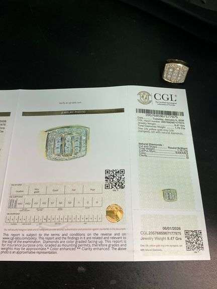 MEN'S CERTIFIED 10K YELLOW GOLD DIAMOND RING