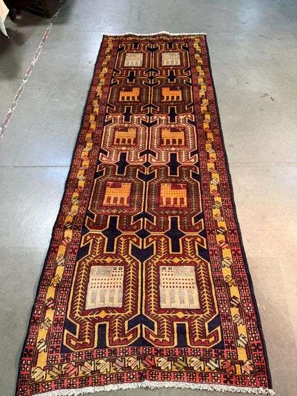 Stunning Persian Hamedan Rug 3.6x9.7