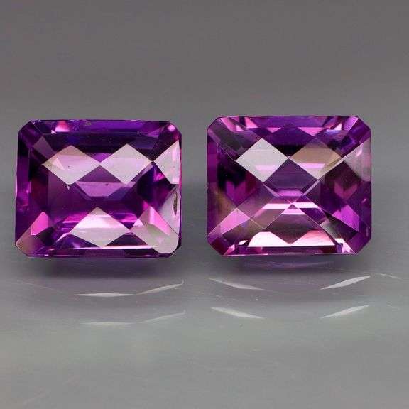 Substantial set of 12x10mm Royal purple Amethyst weighing 11.89 carats!