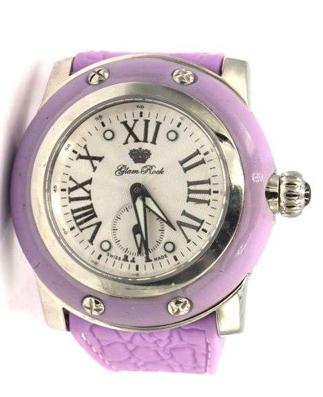 Glam Rock white dial stainless steel watch