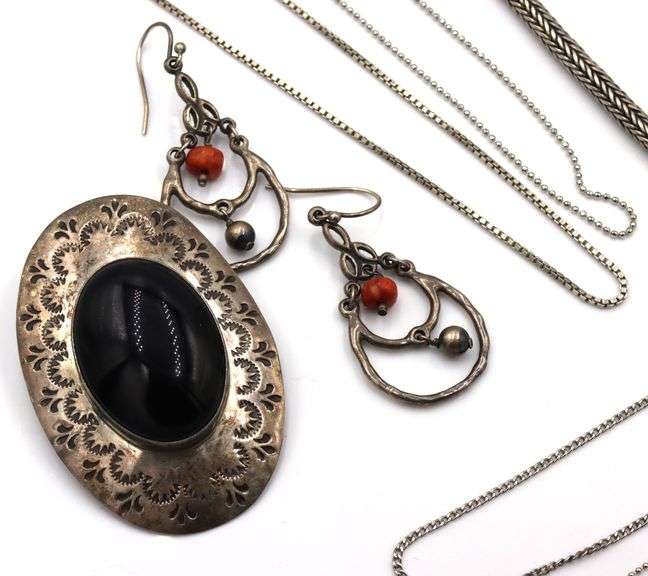 Heavy Vintage 925 sterling silver group lot of miscellaneous jewelry